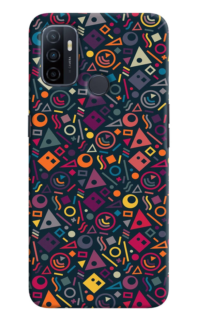 Geometric Abstract Oppo A53 2020 Hard Case Back Cover by Casekaro