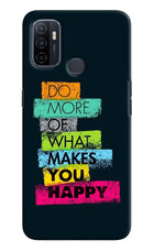 Do More Of What Makes You Happy Oppo A53 2020 Hard Case Back Cover by Casekaro