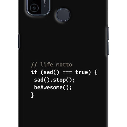 Life Motto Code Oppo A53 2020 Hard Case Back Cover by Casekaro