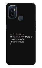 Life Motto Code Oppo A53 2020 Hard Case Back Cover by Casekaro