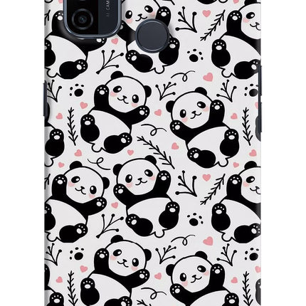 Cute Panda Oppo A53 2020 Hard Case Back Cover by Casekaro