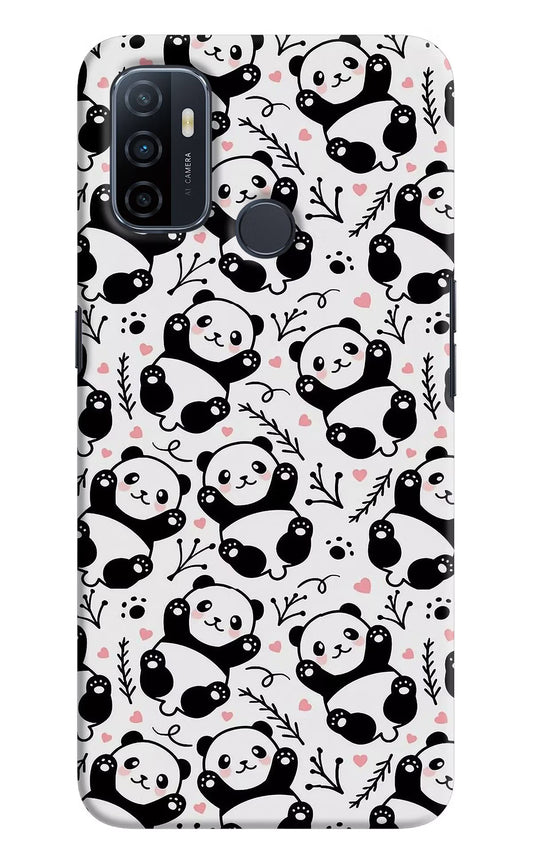 Cute Panda Oppo A53 2020 Hard Case Back Cover by Casekaro