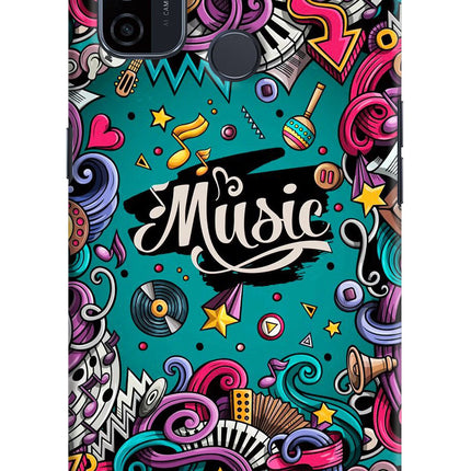 Music Graffiti Oppo A53 2020 Hard Case Back Cover by Casekaro