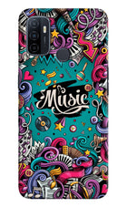 Music Graffiti Oppo A53 2020 Hard Case Back Cover by Casekaro