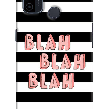 Blah Blah Blah Oppo A53 2020 Hard Case Back Cover by Casekaro