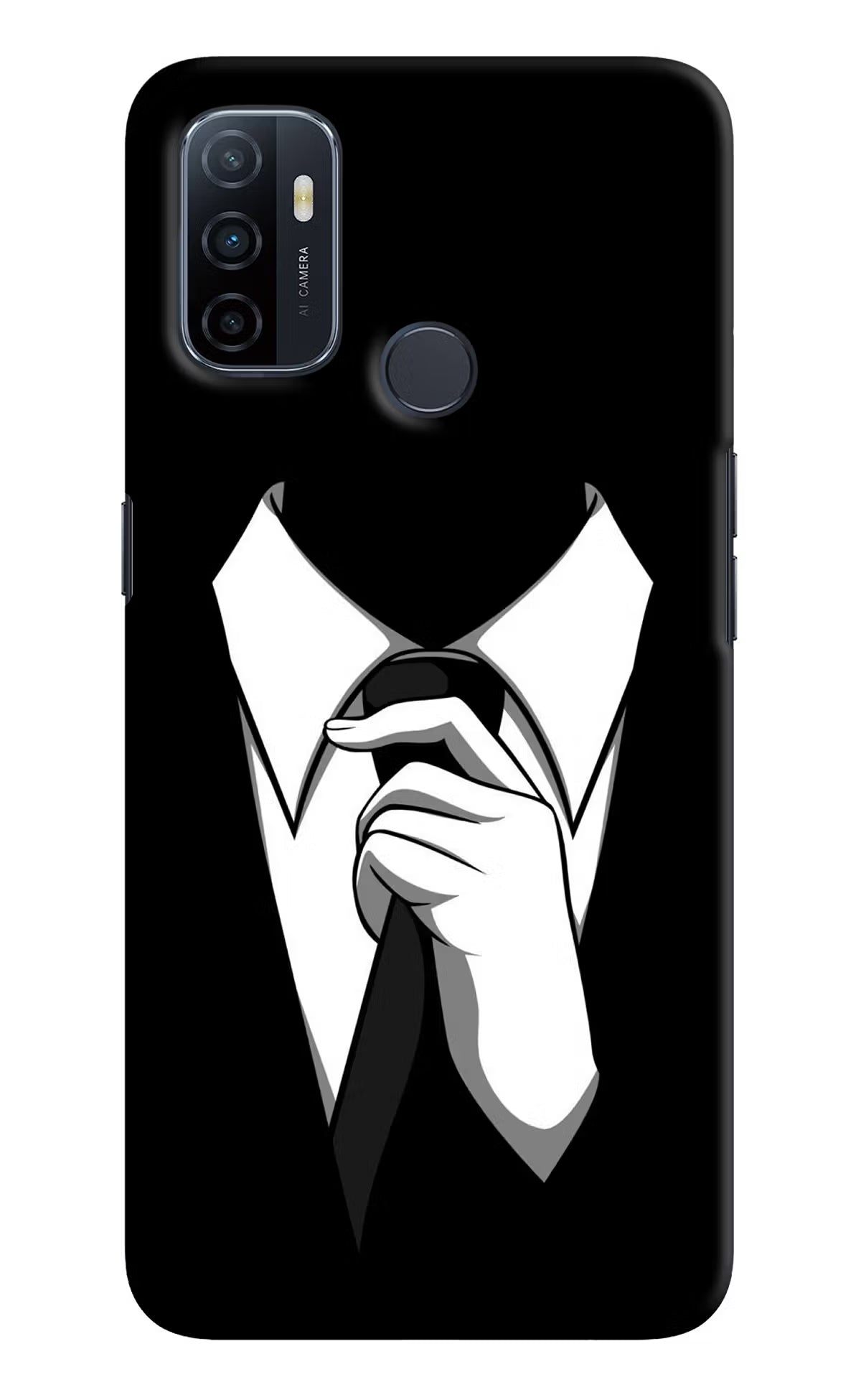 Black Tie Oppo A53 2020 Hard Case Back Cover by Casekaro