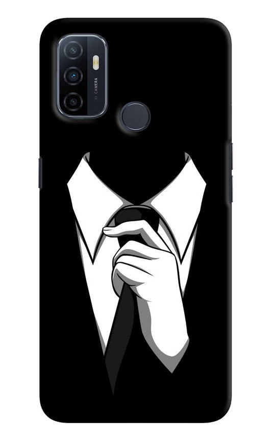 Black Tie Oppo A53 2020 Hard Case Back Cover by Casekaro