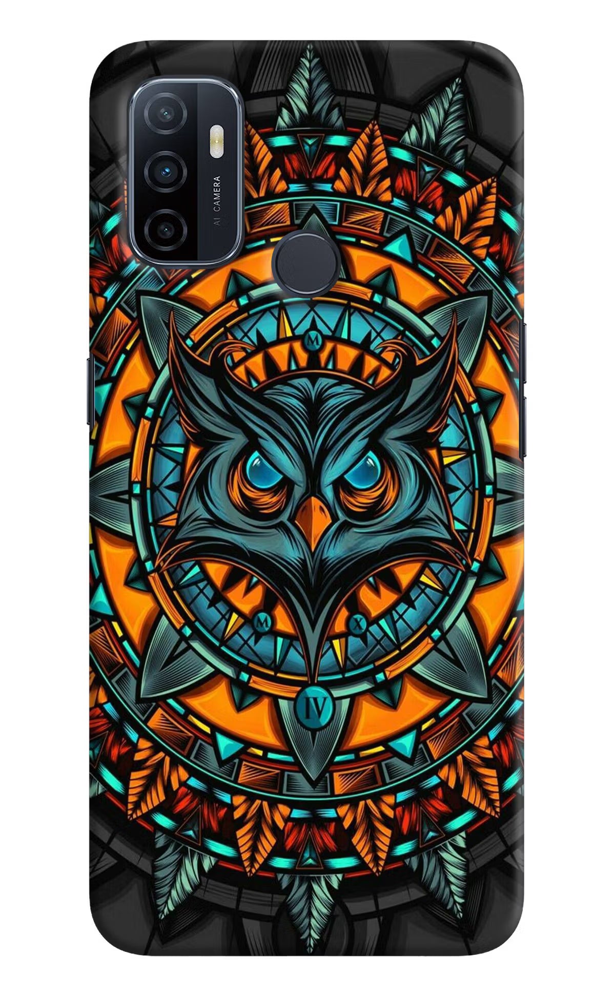 Angry Owl Art Oppo A53 2020 Hard Case Back Cover by Casekaro