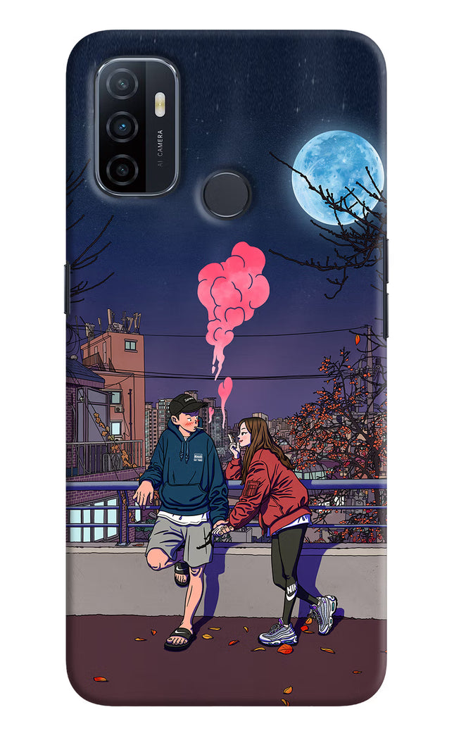 Chilling Couple Oppo A53 2020 Hard Case Back Cover by Casekaro