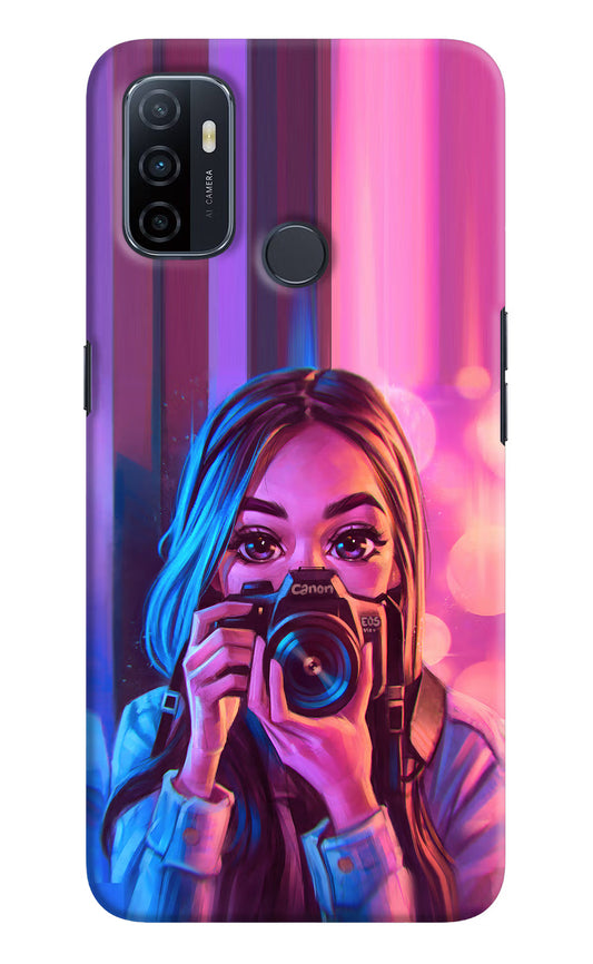 Girl Photographer Oppo A53 2020 Hard Case Back Cover by Casekaro