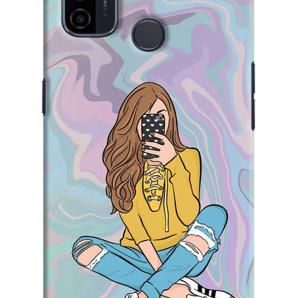 Selfie Girl Oppo A53 2020 Hard Case Back Cover by Casekaro