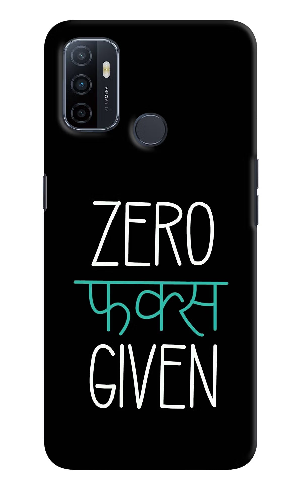 Zero Fucks Given Oppo A53 2020 Hard Case Back Cover by Casekaro