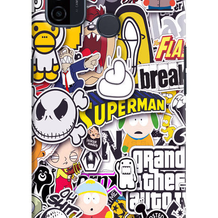 Sticker Bomb Oppo A53 2020 Hard Case Back Cover by Casekaro