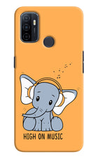 High On Music Oppo A53 2020 Hard Case Back Cover by Casekaro