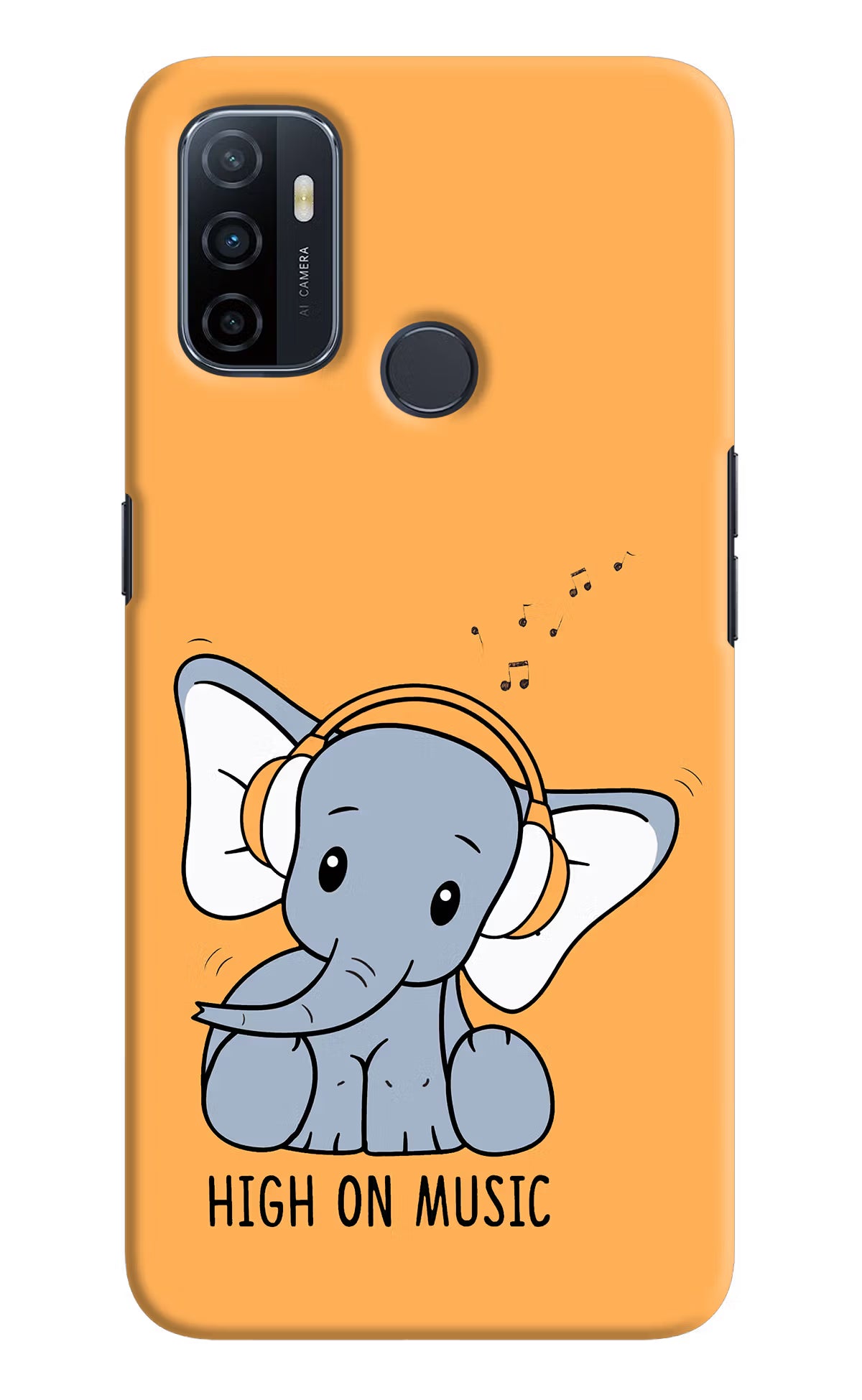 High On Music Oppo A53 2020 Hard Case Back Cover by Casekaro