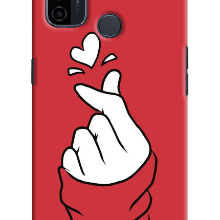 Korean Love Sign Oppo A53 2020 Hard Case Back Cover by Casekaro