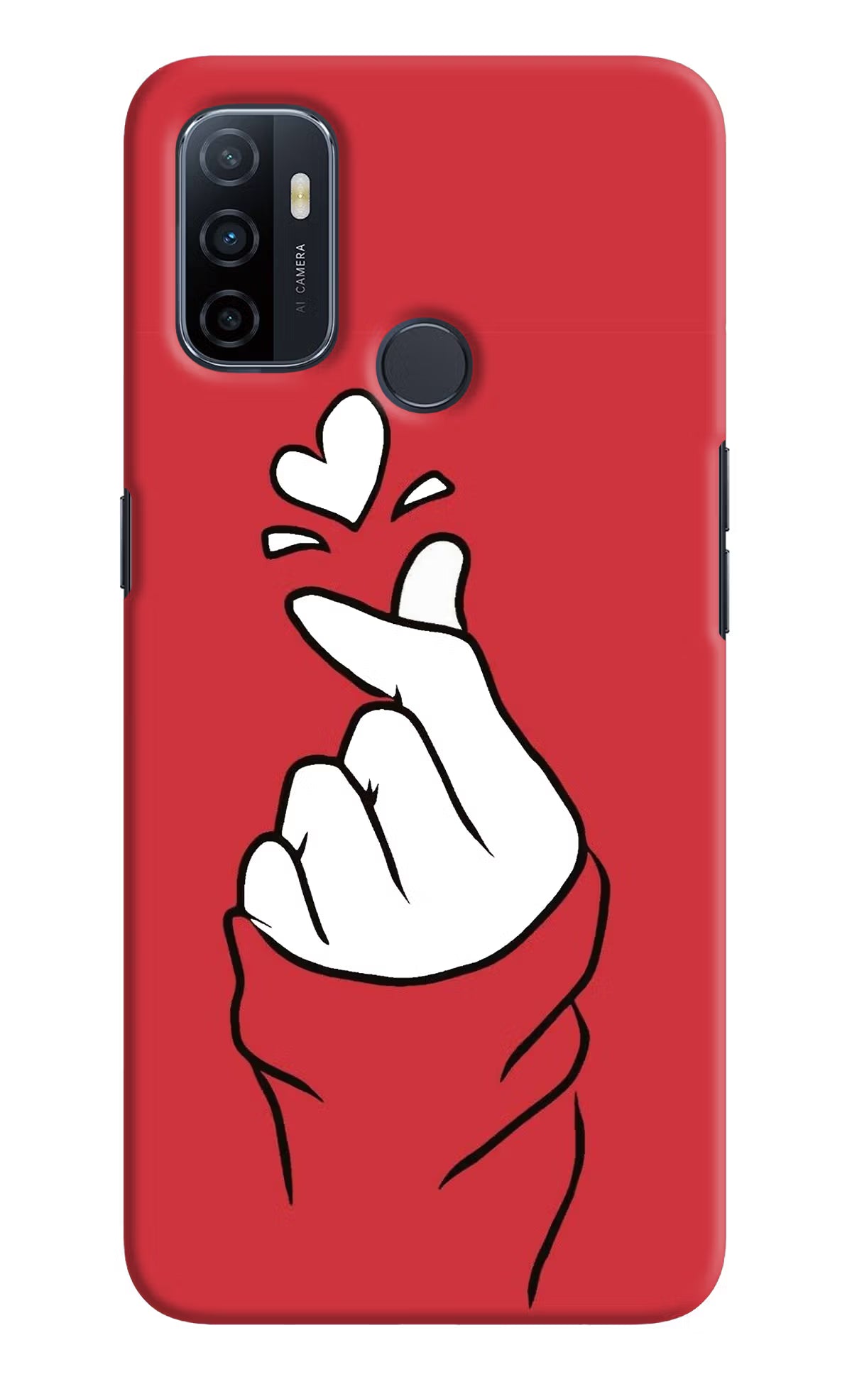 Korean Love Sign Oppo A53 2020 Hard Case Back Cover by Casekaro