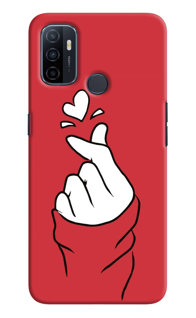 Korean Love Sign Oppo A53 2020 Hard Case Back Cover by Casekaro