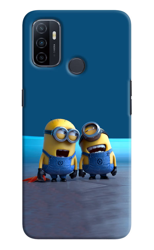 Minion Laughing Oppo A53 2020 Hard Case Back Cover by Casekaro