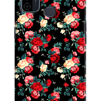 Rose Pattern Oppo A53 2020 Hard Case Back Cover by Casekaro