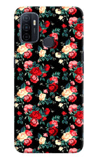 Rose Pattern Oppo A53 2020 Hard Case Back Cover by Casekaro
