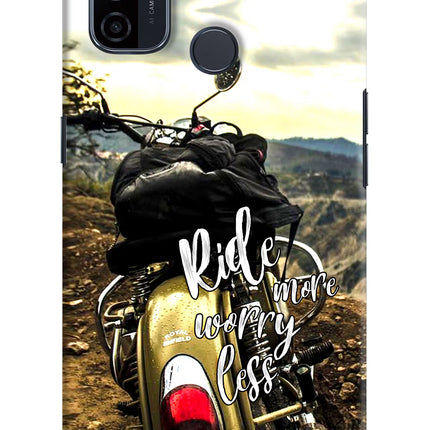 Ride More Worry Less Oppo A53 2020 Hard Case Back Cover by Casekaro