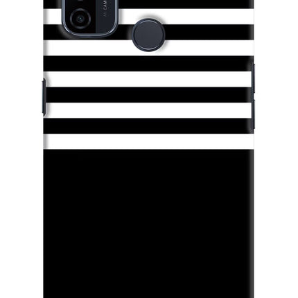 Black and White Print Oppo A53 2020 Hard Case Back Cover by Casekaro