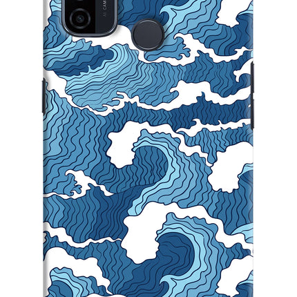 Blue Waves Oppo A53 2020 Hard Case Back Cover by Casekaro