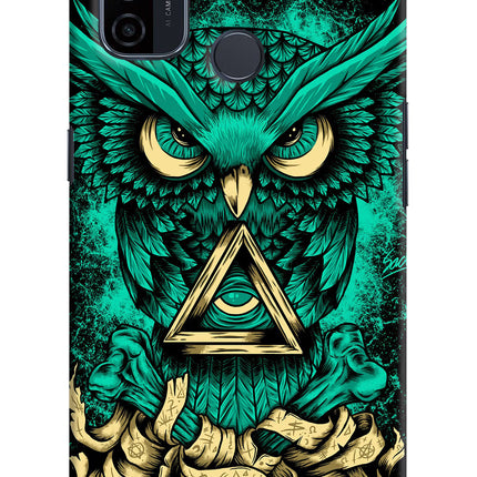 Green Owl Oppo A53 2020 Hard Case Back Cover by Casekaro