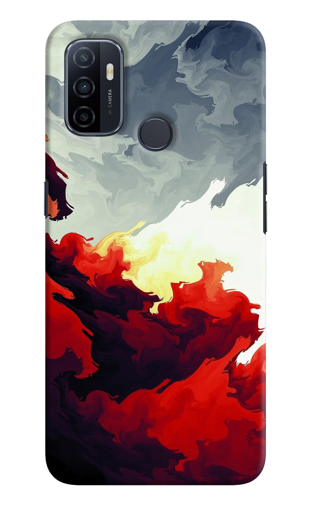 Fire Cloud Oppo A53 2020 Hard Case Back Cover by Casekaro