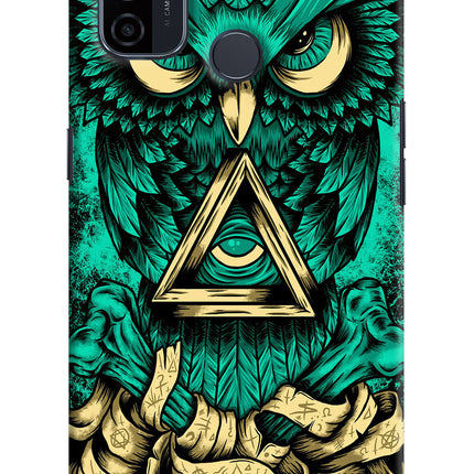 Green Owl Oppo A53 2020 Hard Case Back Cover by Casekaro