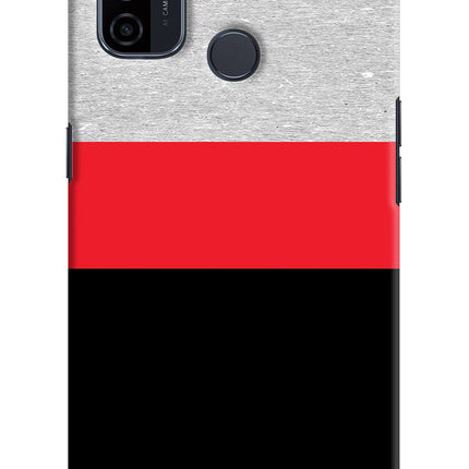 Tri Color Pattern Oppo A53 2020 Hard Case Back Cover by Casekaro