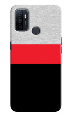 Tri Color Pattern Oppo A53 2020 Hard Case Back Cover by Casekaro