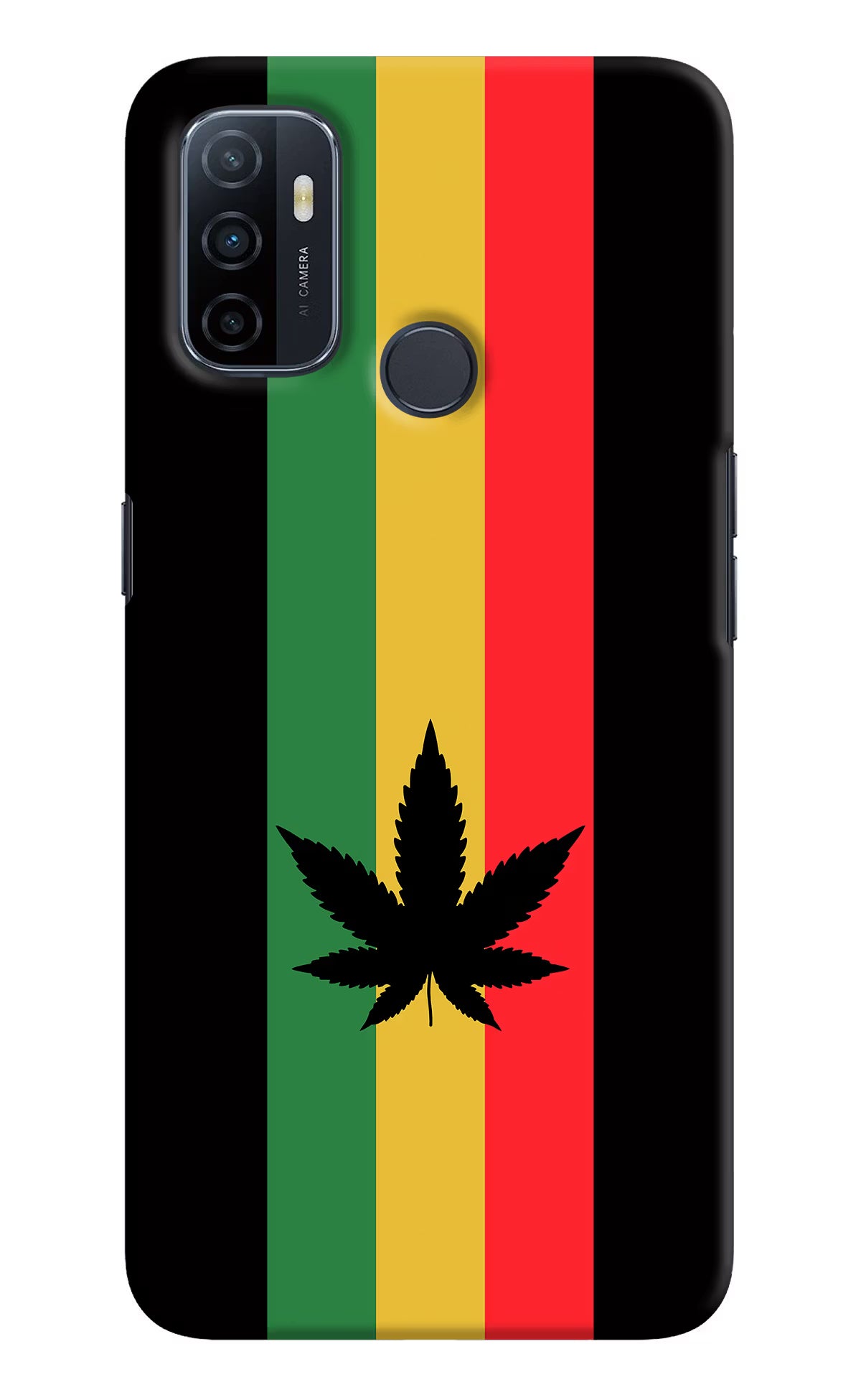Weed Flag Oppo A53 2020 Hard Case Back Cover by Casekaro
