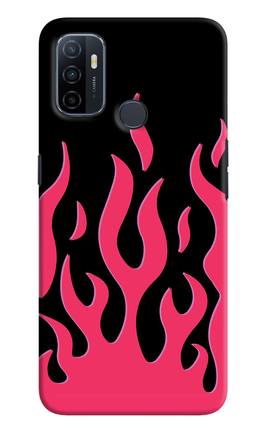 Fire Flames Oppo A53 2020 Hard Case Back Cover by Casekaro