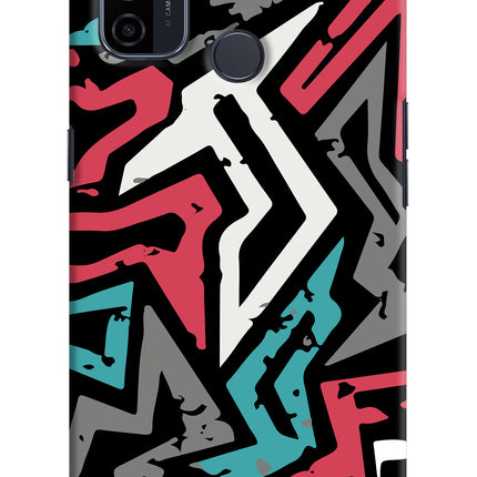 Geometric Graffiti Oppo A53 2020 Hard Case Back Cover by Casekaro