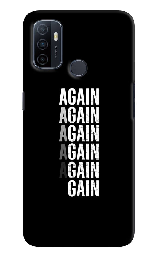Again Again Gain Oppo A53 2020 Hard Case Back Cover by Casekaro