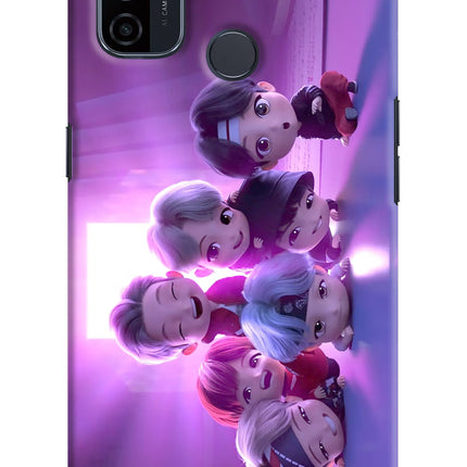 BTS Chibi Oppo A53 2020 Hard Case Back Cover by Casekaro