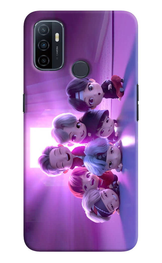 BTS Chibi Oppo A53 2020 Hard Case Back Cover by Casekaro