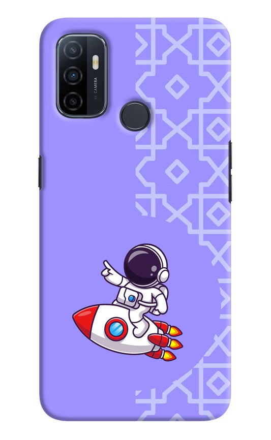 Cute Astronaut Oppo A53 2020 Hard Case Back Cover by Casekaro