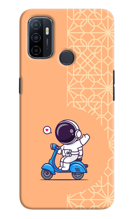Cute Astronaut Riding Oppo A53 2020 Hard Case Back Cover by Casekaro