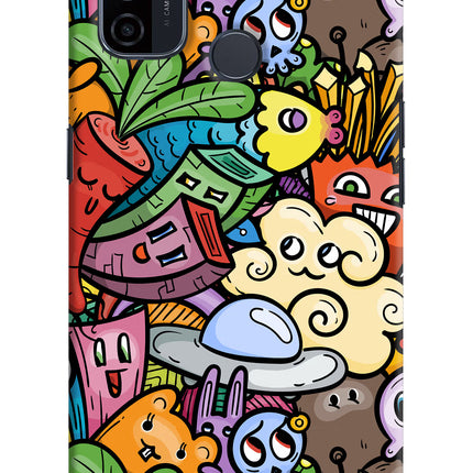 Veggie Doodle Oppo A53 2020 Hard Case Back Cover by Casekaro