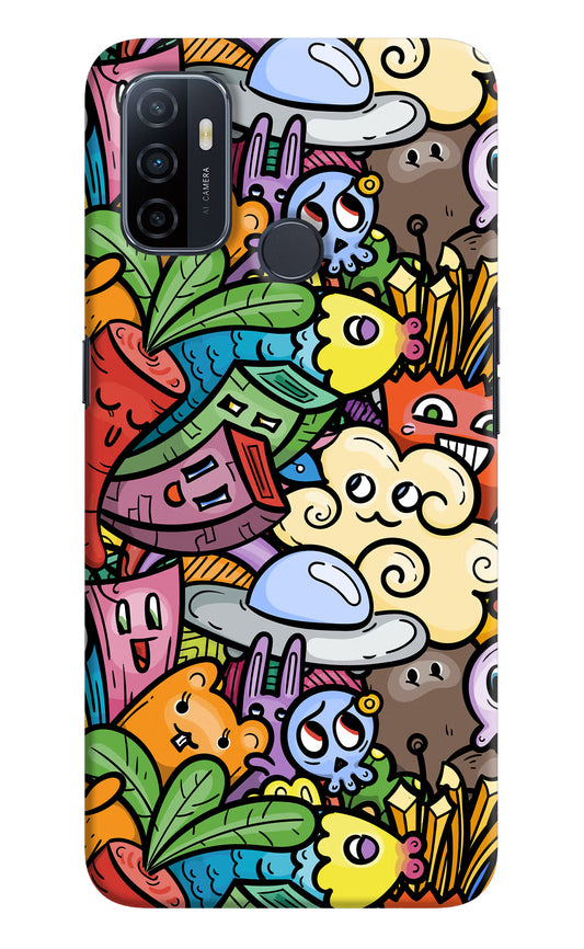 Veggie Doodle Oppo A53 2020 Hard Case Back Cover by Casekaro