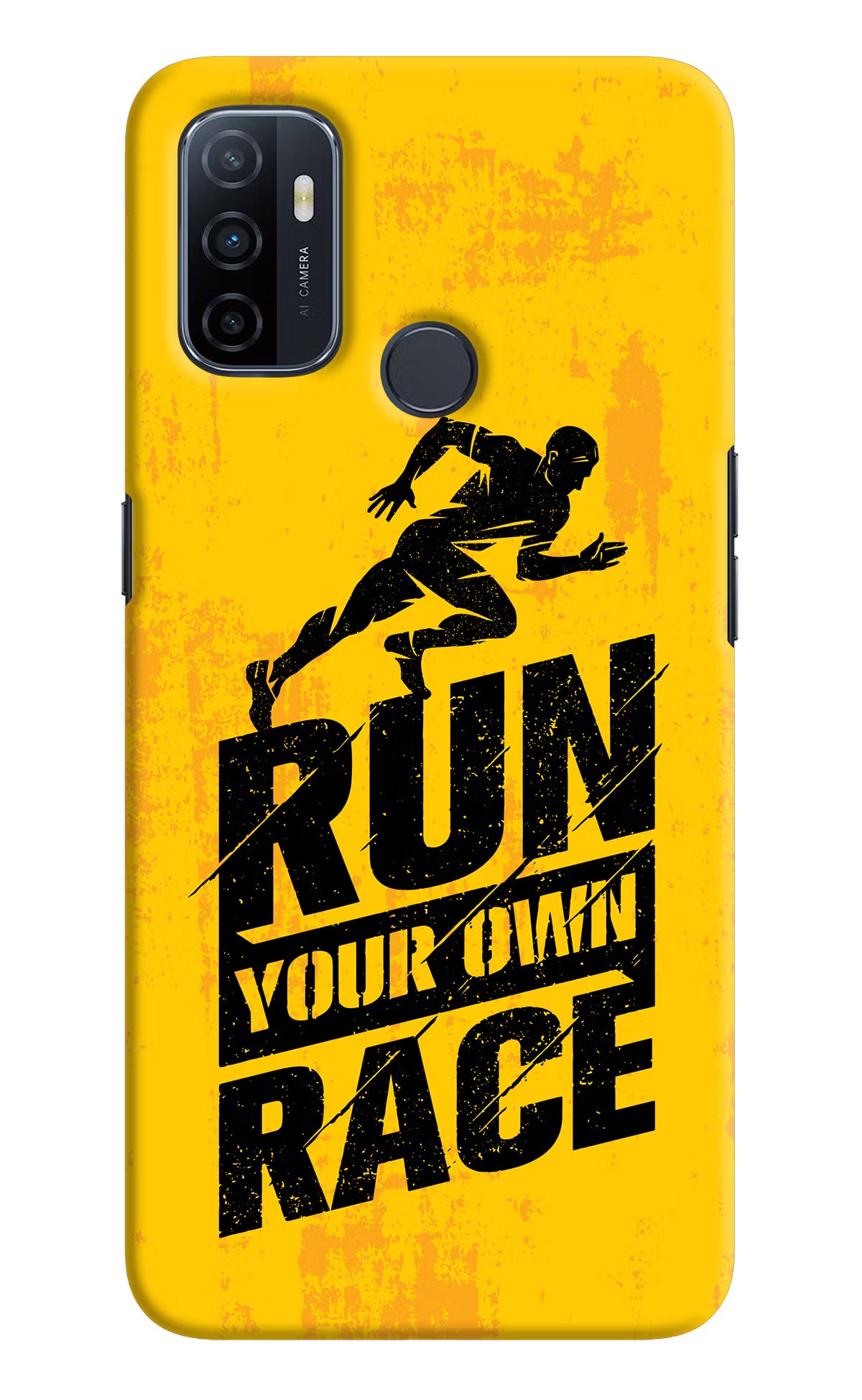 Run Your Own Race Oppo A53 2020 Hard Case Back Cover by Casekaro
