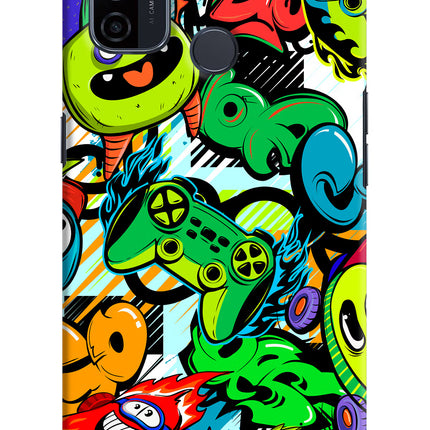 Game Doodle Oppo A53 2020 Hard Case Back Cover by Casekaro