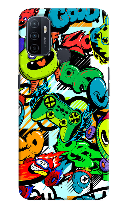Game Doodle Oppo A53 2020 Hard Case Back Cover by Casekaro