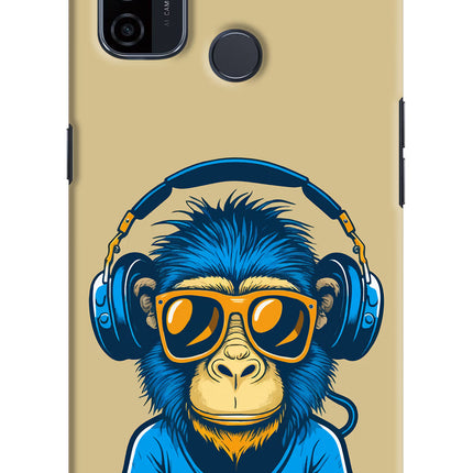 Monkey Headphone Oppo A53 2020 Hard Case Back Cover by Casekaro