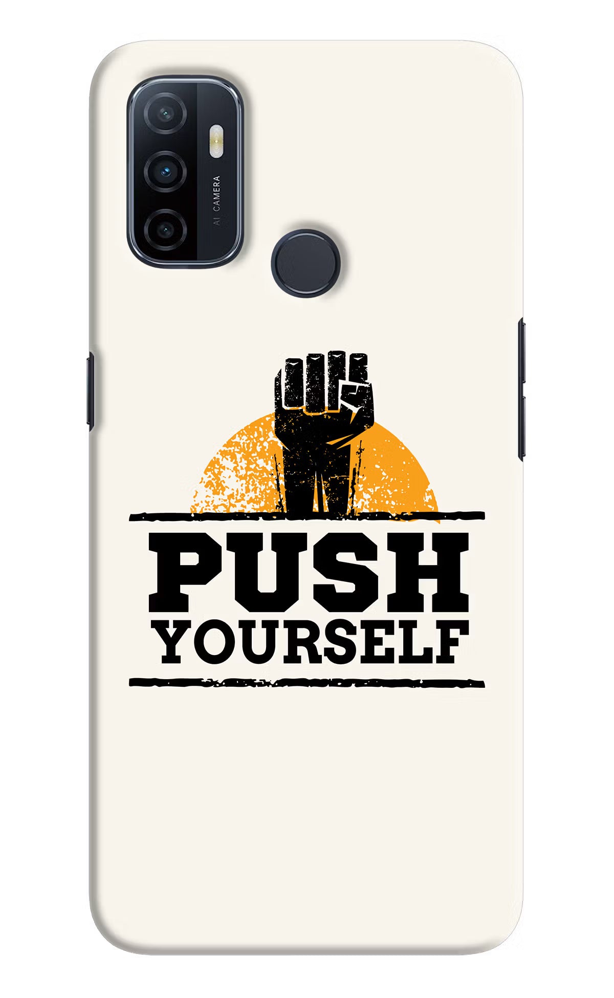 Push Yourself Oppo A53 2020 Hard Case Back Cover by Casekaro