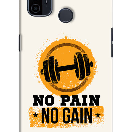 No Pain No Gain Oppo A53 2020 Hard Case Back Cover by Casekaro
