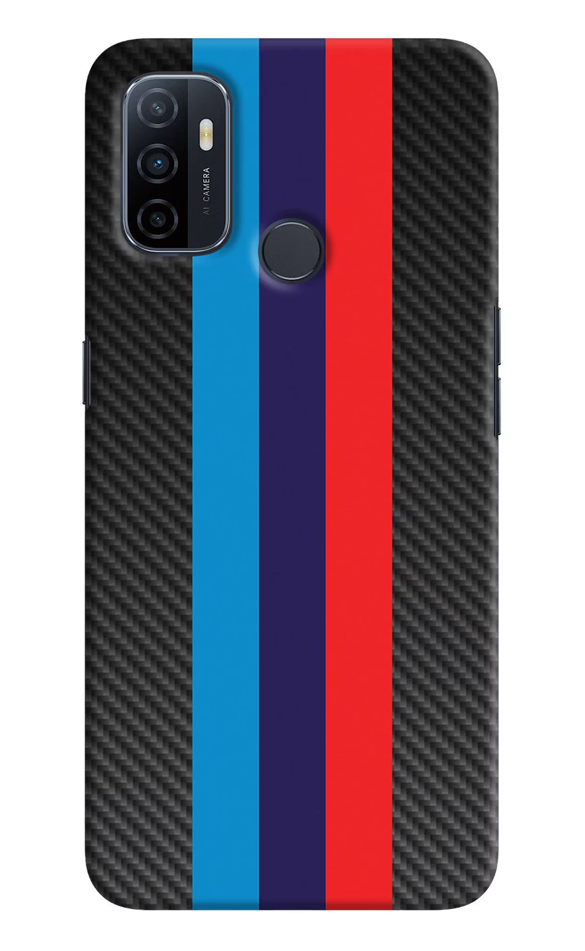 BMW Stripes Pattern Oppo A53 2020 Hard Case Back Cover by Casekaro